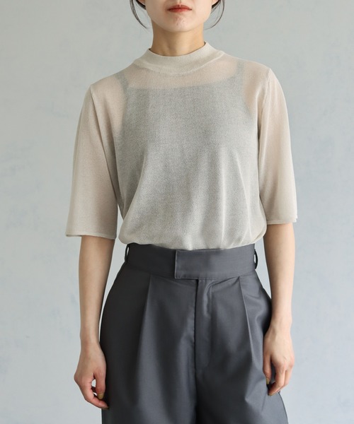 &g'aime（アンジェム）の「【&g’aime】ラメシアーニットプルオーバー（ニット/セーター・レディース・ブルー/グレー/ブラック/ベージュ・FREE）」の22枚目の写真