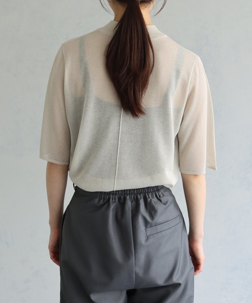 &g'aime（アンジェム）の「【&g’aime】ラメシアーニットプルオーバー（ニット/セーター・レディース・ブルー/グレー/ブラック/ベージュ・FREE）」の19枚目の写真