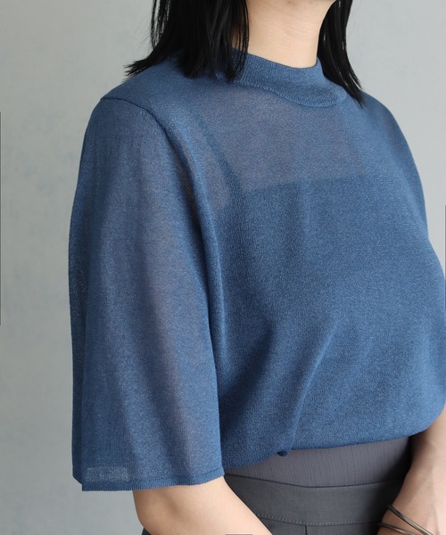 &g'aime（アンジェム）の「【&g’aime】ラメシアーニットプルオーバー（ニット/セーター・レディース・ブルー/グレー/ブラック/ベージュ・FREE）」の14枚目の写真