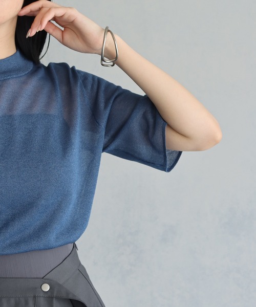 &g'aime（アンジェム）の「【&g’aime】ラメシアーニットプルオーバー（ニット/セーター・レディース・ブルー/グレー/ブラック/ベージュ・FREE）」の12枚目の写真