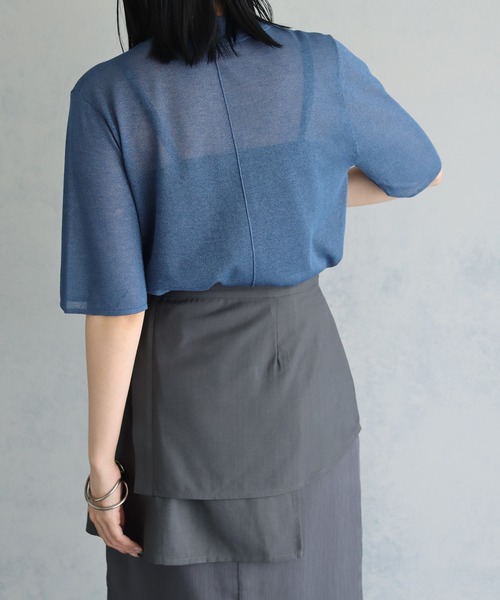 &g'aime（アンジェム）の「【&g’aime】ラメシアーニットプルオーバー（ニット/セーター・レディース・ブルー/グレー/ブラック/ベージュ・FREE）」の10枚目の写真