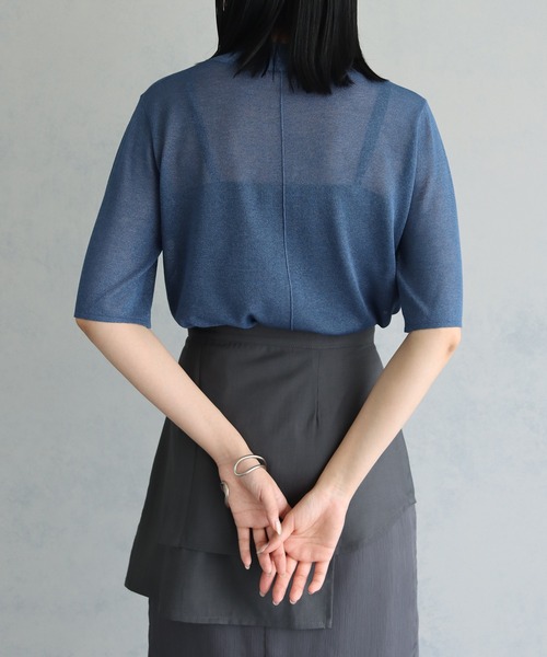 &g'aime（アンジェム）の「【&g’aime】ラメシアーニットプルオーバー（ニット/セーター・レディース・ブルー/グレー/ブラック/ベージュ・FREE）」の11枚目の写真