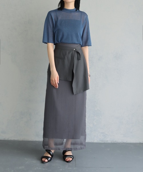 &g'aime（アンジェム）の「【&g’aime】ラメシアーニットプルオーバー（ニット/セーター・レディース・ブルー/グレー/ブラック/ベージュ・FREE）」の9枚目の写真