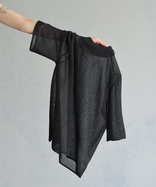 &g'aime（アンジェム）の「【&g’aime】ラメシアーニットプルオーバー（ニット/セーター・レディース・ブルー/グレー/ブラック/ベージュ・FREE）」の6枚目の写真