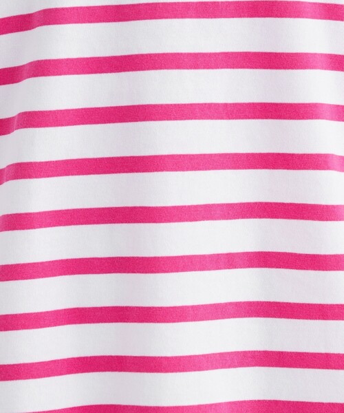 green label relaxing（グリーンレーベルリラクシング）の「パネルボーダー プルオーバー 5分袖 Tシャツ（Tシャツ/カットソー・レディース・コバルトブルー/ピンク/グレー・FREE）」の19枚目の写真