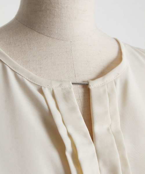 tocco closet（トッコ　クローゼット）の「配色ラッフルフリル×タックブラウス（シャツ/ブラウス・レディース・サックスブルー/アイボリー・M）」の19枚目の写真