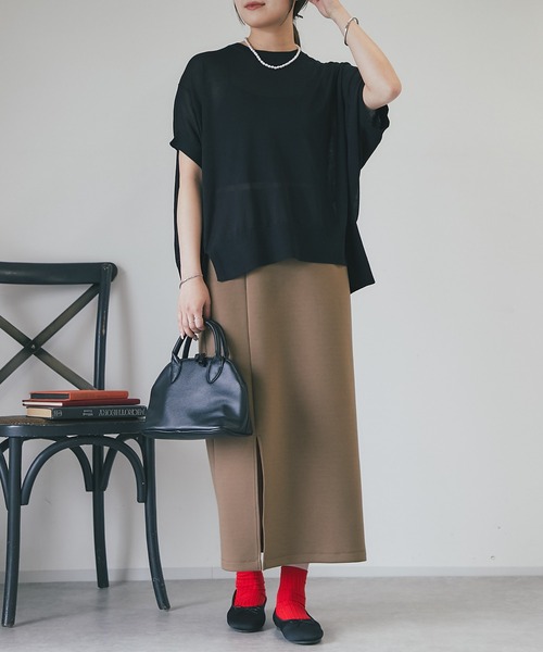 un dix cors（アンディコール）の「《ベーシック・二の腕カバー》バンザイニット（パーカー・レディース・ブラック/オフホワイト・FREE）」の22枚目の写真