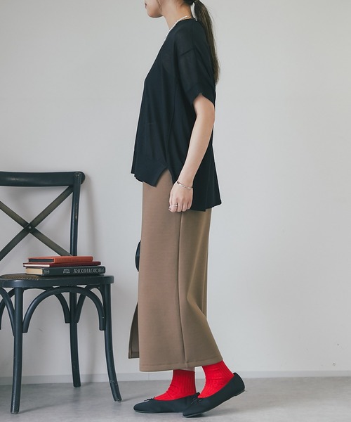 un dix cors（アンディコール）の「《ベーシック・二の腕カバー》バンザイニット（パーカー・レディース・ブラック/オフホワイト・FREE）」の20枚目の写真