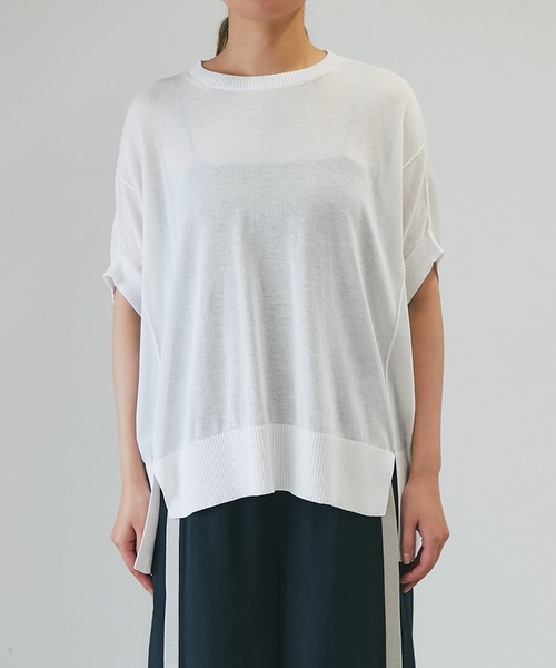 un dix cors（アンディコール）の「《ベーシック・二の腕カバー》バンザイニット（パーカー・レディース・ブラック/オフホワイト・FREE）」の12枚目の写真