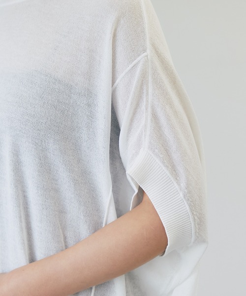 un dix cors（アンディコール）の「《ベーシック・二の腕カバー》バンザイニット（パーカー・レディース・ブラック/オフホワイト・FREE）」の16枚目の写真