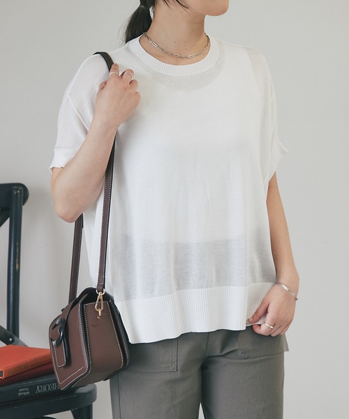 un dix cors（アンディコール）の「《ベーシック・二の腕カバー》バンザイニット（パーカー・レディース・ブラック/オフホワイト・FREE）」の8枚目の写真