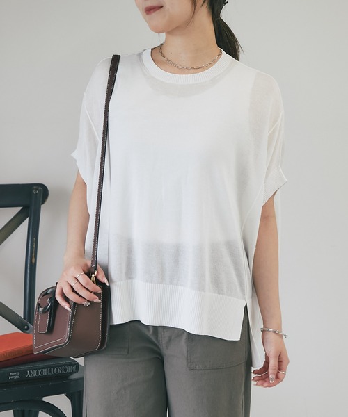 un dix cors（アンディコール）の「《ベーシック・二の腕カバー》バンザイニット（パーカー・レディース・ブラック/オフホワイト・FREE）」の7枚目の写真