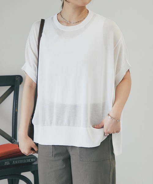 un dix cors（アンディコール）の「《ベーシック・二の腕カバー》バンザイニット（パーカー・レディース・ブラック/オフホワイト・FREE）」の11枚目の写真