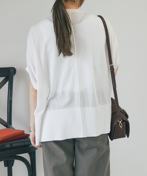 un dix cors（アンディコール）の「《ベーシック・二の腕カバー》バンザイニット（パーカー・レディース・ブラック/オフホワイト・FREE）」の10枚目の写真