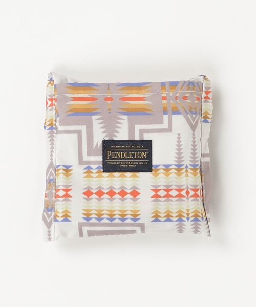 PENDLETON(ペンドルトン)の「ST:PENDLETON / PACKABLE SHOPPER ペンドルトン パッカブルショッパー(エコバッグ/サブバッグ・レディース・ターコイズブルー/ベージュ/オフホワイト・ONE SIZE)」の7枚目の写真