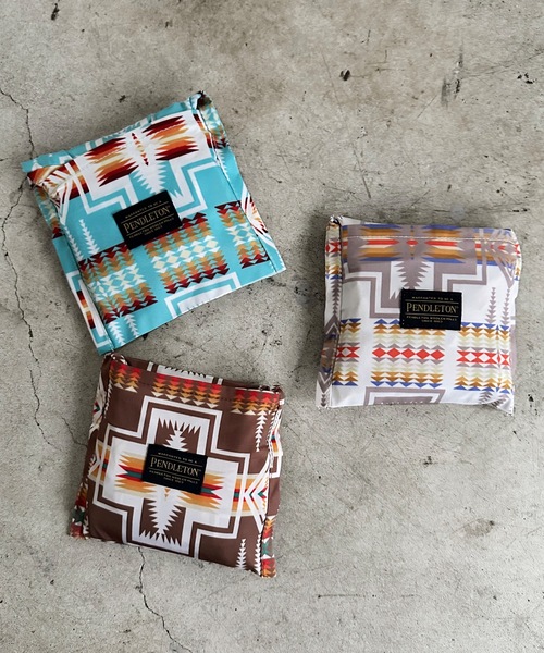 PENDLETON(ペンドルトン)の「ST:PENDLETON / PACKABLE SHOPPER ペンドルトン パッカブルショッパー(エコバッグ/サブバッグ・レディース・ターコイズブルー/ベージュ/オフホワイト・ONE SIZE)」の19枚目の写真