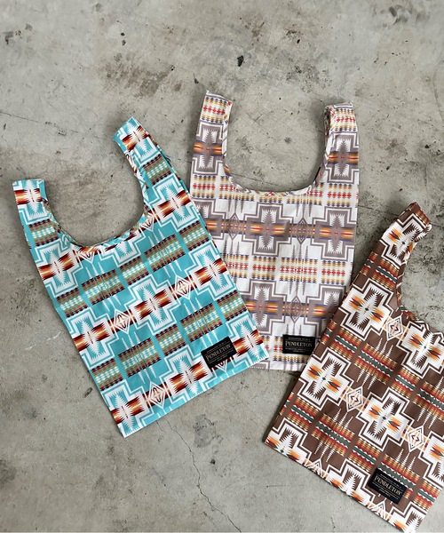 PENDLETON(ペンドルトン)の「ST:PENDLETON / PACKABLE SHOPPER ペンドルトン パッカブルショッパー(エコバッグ/サブバッグ・レディース・ターコイズブルー/ベージュ/オフホワイト・ONE SIZE)」の20枚目の写真