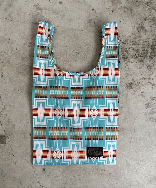 PENDLETON(ペンドルトン)の「ST:PENDLETON / PACKABLE SHOPPER ペンドルトン パッカブルショッパー(エコバッグ/サブバッグ・レディース・ターコイズブルー/ベージュ/オフホワイト・ONE SIZE)」の13枚目の写真