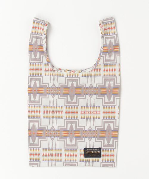PENDLETON(ペンドルトン)の「ST:PENDLETON / PACKABLE SHOPPER ペンドルトン パッカブルショッパー(エコバッグ/サブバッグ・レディース・ターコイズブルー/ベージュ/オフホワイト・ONE SIZE)」の9枚目の写真