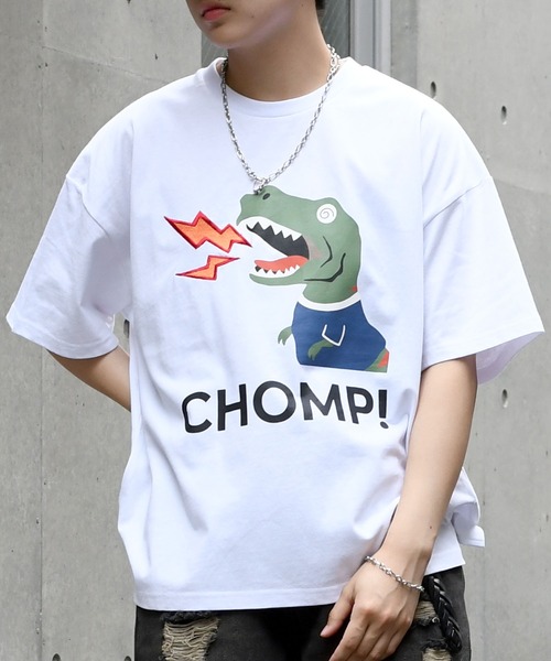 Starting Over(スターティングオーバー)の「dinosaur print T-shirt/オーバーサイズ 恐竜 プリント 半袖Tシャツ(Tシャツ/カットソー・メンズ・ブラック系その他2/グレー系その他/ホワイト系その他2/ブラック系その他/ブラック/ブラック系その他3/ホワイト系その他3/ホワイト系その他/グレー系その他3/グレー系その他2/チャコール/ホワイト・M/XL/L)」の4枚目の写真