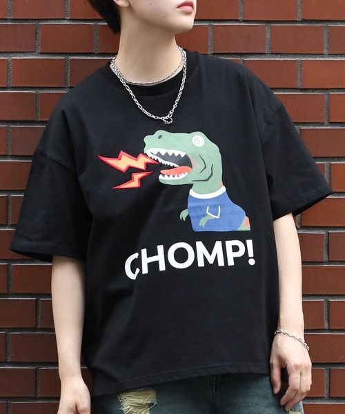 Starting Over(スターティングオーバー)の「dinosaur print T-shirt/オーバーサイズ 恐竜 プリント 半袖Tシャツ(Tシャツ/カットソー・メンズ・ブラック系その他2/グレー系その他/ホワイト系その他2/ブラック系その他/ブラック/ブラック系その他3/ホワイト系その他3/ホワイト系その他/グレー系その他3/グレー系その他2/チャコール/ホワイト・M/XL/L)」の8枚目の写真