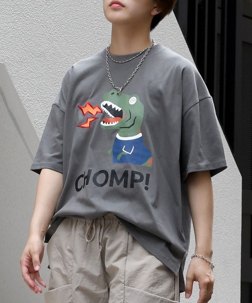 Starting Over(スターティングオーバー)の「dinosaur print T-shirt/オーバーサイズ 恐竜 プリント 半袖Tシャツ(Tシャツ/カットソー・メンズ・ブラック系その他2/グレー系その他/ホワイト系その他2/ブラック系その他/ブラック/ブラック系その他3/ホワイト系その他3/ホワイト系その他/グレー系その他3/グレー系その他2/チャコール/ホワイト・M/XL/L)」の10枚目の写真