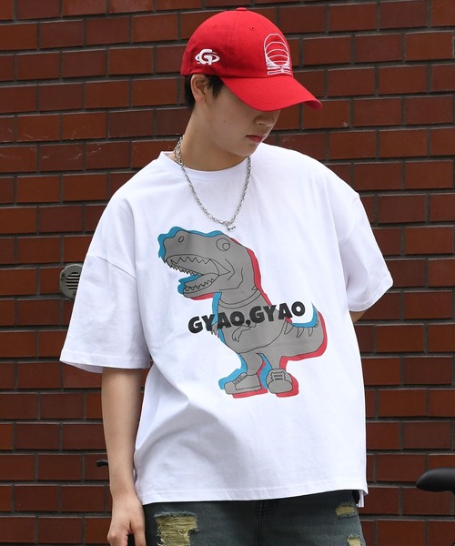 Starting Over(スターティングオーバー)の「dinosaur print T-shirt/オーバーサイズ 恐竜 プリント 半袖Tシャツ(Tシャツ/カットソー・メンズ・ブラック系その他2/グレー系その他/ホワイト系その他2/ブラック系その他/ブラック/ブラック系その他3/ホワイト系その他3/ホワイト系その他/グレー系その他3/グレー系その他2/チャコール/ホワイト・M/XL/L)」の5枚目の写真