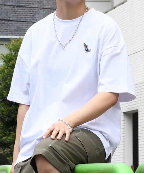 Starting Over(スターティングオーバー)の「dinosaur print T-shirt/オーバーサイズ 恐竜 プリント 半袖Tシャツ(Tシャツ/カットソー・メンズ・ブラック系その他2/グレー系その他/ホワイト系その他2/ブラック系その他/ブラック/ブラック系その他3/ホワイト系その他3/ホワイト系その他/グレー系その他3/グレー系その他2/チャコール/ホワイト・M/XL/L)」の6枚目の写真