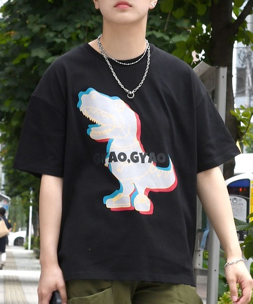 Starting Over(スターティングオーバー)の「dinosaur print T-shirt/オーバーサイズ 恐竜 プリント 半袖Tシャツ(Tシャツ/カットソー・メンズ・ブラック系その他2/グレー系その他/ホワイト系その他2/ブラック系その他/ブラック/ブラック系その他3/ホワイト系その他3/ホワイト系その他/グレー系その他3/グレー系その他2/チャコール/ホワイト・M/XL/L)」の9枚目の写真