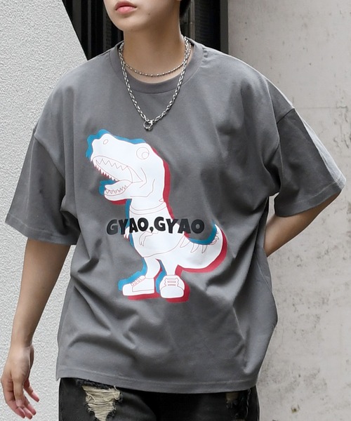 Starting Over(スターティングオーバー)の「dinosaur print T-shirt/オーバーサイズ 恐竜 プリント 半袖Tシャツ(Tシャツ/カットソー・メンズ・ブラック系その他2/グレー系その他/ホワイト系その他2/ブラック系その他/ブラック/ブラック系その他3/ホワイト系その他3/ホワイト系その他/グレー系その他3/グレー系その他2/チャコール/ホワイト・M/XL/L)」の12枚目の写真