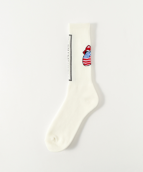 JOURNAL STANDARD relume（ジャーナルスタンダード　レリューム）の「THE ROLLING STONES / ローリングストーンズ  2pack ソックス（ソックス/靴下・メンズ・ホワイト/ホワイト系その他・LARGE）」の5枚目の写真