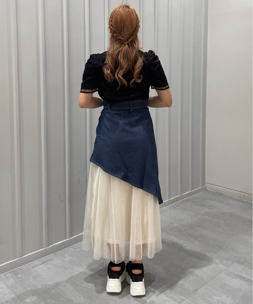 TORTE(トルテ)の「スパンコールチュール袖Tシャツ(Tシャツ/カットソー・レディース・ホワイト/ブラック/ブルー・FREE)」の16枚目の写真