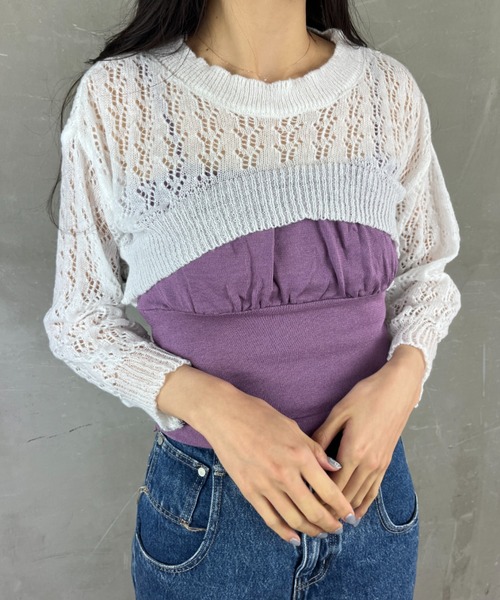 Loco Ocean(ロコオーシャン)の「ギャザー コットンライク ビスチェ キャミソール(キャミソール・レディース・ブルー/パープル/ホワイト/ブラック・FREE)」の20枚目の写真