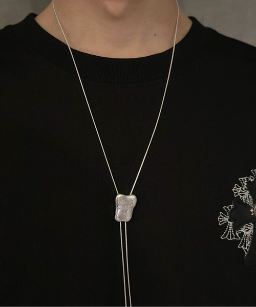 DEAL DESIGN レザーループタイ　ネックレス ループタイ ネックレス メンズ レディース 紐 合皮レザー