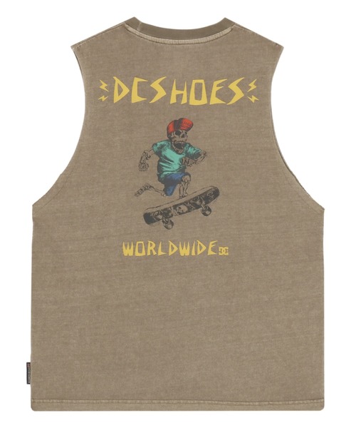 DC SHOES（ディーシーシューズ）の「24 SKATE SKULL SLEEV/DCマッスルタンク（Tシャツ/カットソー・メンズ・ホワイト/ブラック/サンドベージュ/ブラック系その他・MEDIUM/LARGE/X-LARGE）」の4枚目の写真