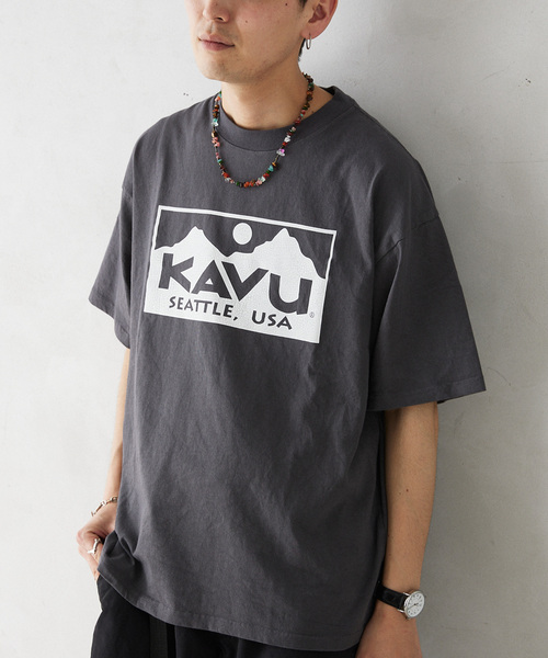 KAVU（カブー）の「KAVU / カブー 別注 Chillba Dog T-SH（Tシャツ/カットソー・メンズ・ブラック/ホワイト・MEDIUM/LARGE/X-LARGE）」の2枚目の写真