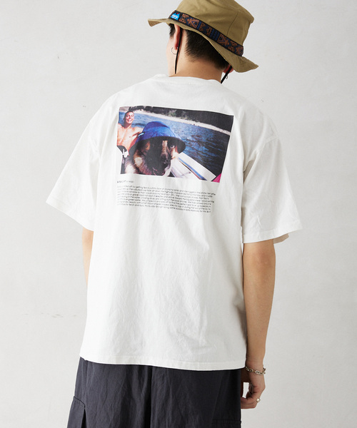 KAVU（カブー）の「KAVU / カブー 別注 Chillba Dog T-SH（Tシャツ/カットソー・メンズ・ブラック/ホワイト・MEDIUM/LARGE/X-LARGE）」の8枚目の写真