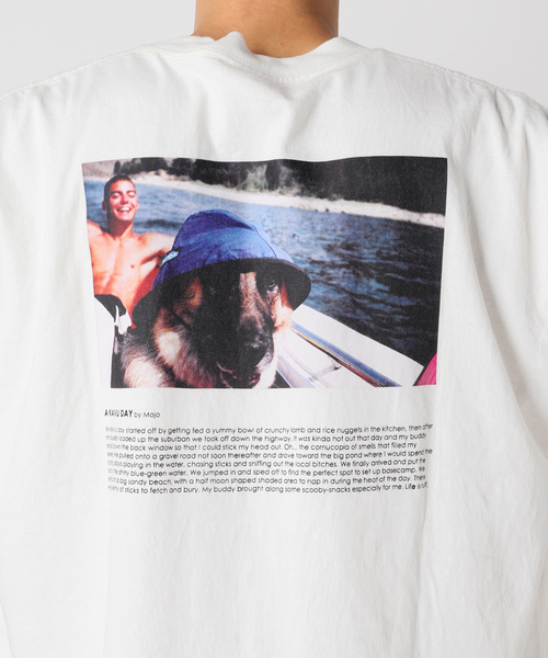 KAVU（カブー）の「KAVU / カブー 別注 Chillba Dog T-SH（Tシャツ/カットソー・メンズ・ブラック/ホワイト・MEDIUM/LARGE/X-LARGE）」の15枚目の写真