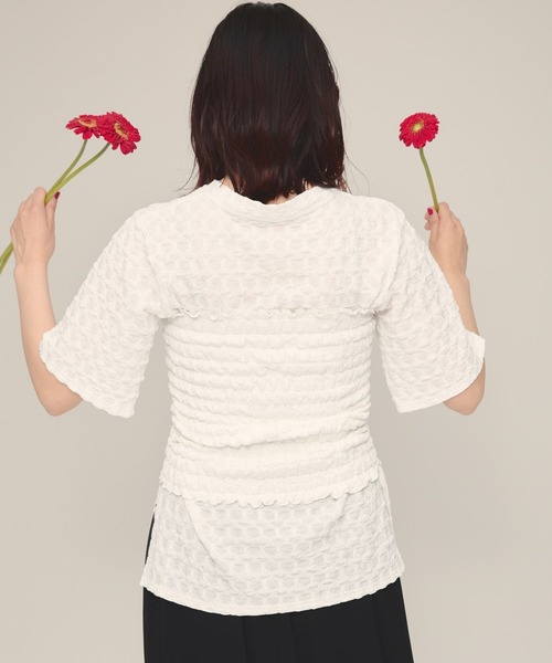 eL（エル）の「【eL】Jacquard Bare/135580（その他トップス・レディース・ブラック/オフホワイト・FREE）」の22枚目の写真