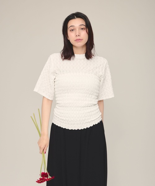 eL（エル）の「【eL】Jacquard Bare/135580（その他トップス・レディース・ブラック/オフホワイト・FREE）」の19枚目の写真