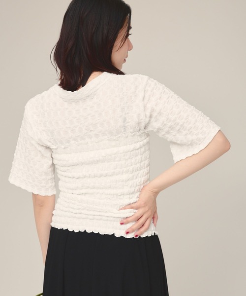 eL（エル）の「【eL】Jacquard Bare/135580（その他トップス・レディース・ブラック/オフホワイト・FREE）」の18枚目の写真