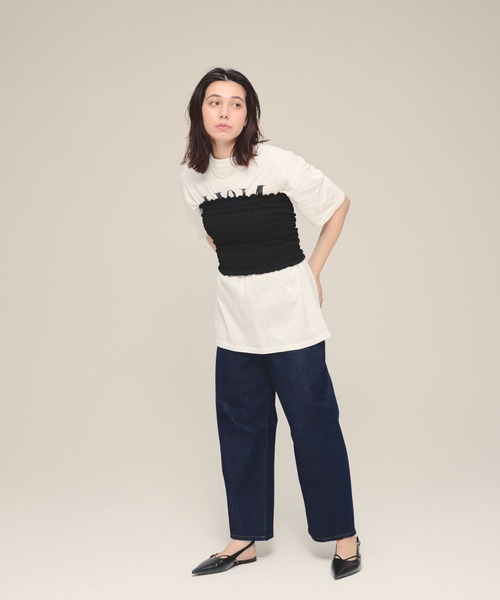 eL（エル）の「【eL】Jacquard Bare/135580（その他トップス・レディース・ブラック/オフホワイト・FREE）」の17枚目の写真