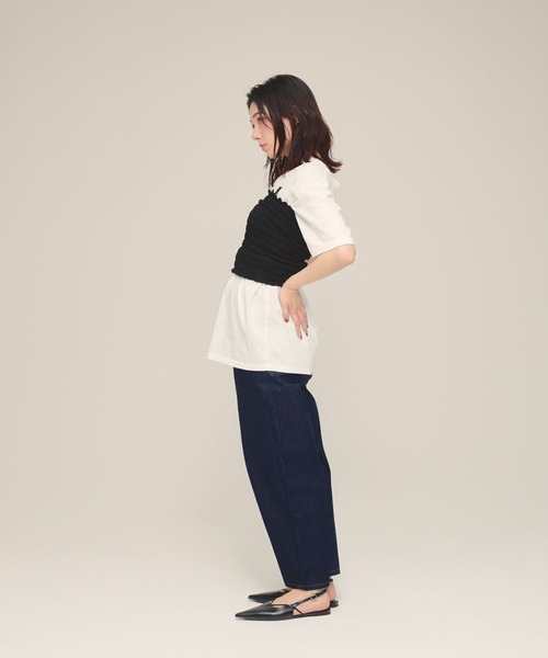 eL（エル）の「【eL】Jacquard Bare/135580（その他トップス・レディース・ブラック/オフホワイト・FREE）」の15枚目の写真