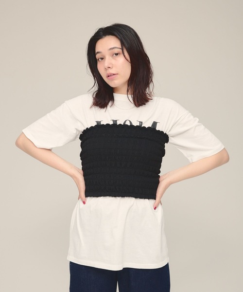 eL（エル）の「【eL】Jacquard Bare/135580（その他トップス・レディース・ブラック/オフホワイト・FREE）」の14枚目の写真