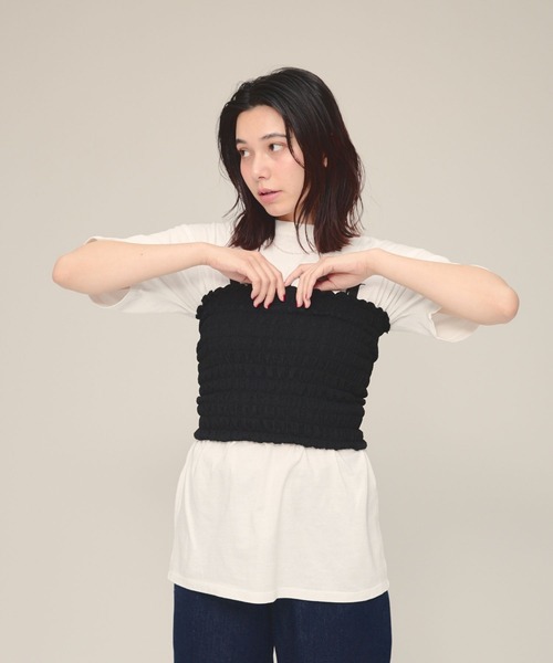 eL（エル）の「【eL】Jacquard Bare/135580（その他トップス・レディース・ブラック/オフホワイト・FREE）」の13枚目の写真