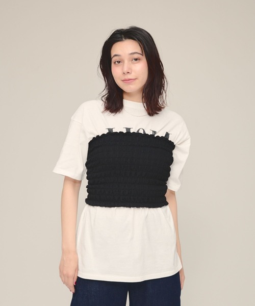 eL（エル）の「【eL】Jacquard Bare/135580（その他トップス・レディース・ブラック/オフホワイト・FREE）」の12枚目の写真