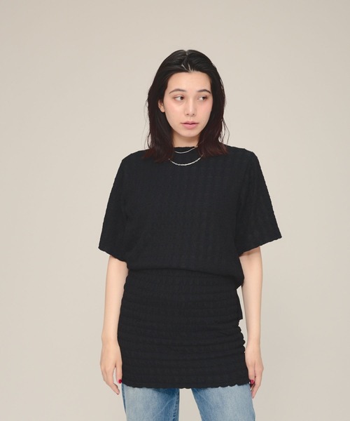 eL（エル）の「【eL】Jacquard Bare/135580（その他トップス・レディース・ブラック/オフホワイト・FREE）」の10枚目の写真