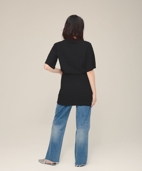 eL（エル）の「【eL】Jacquard Bare/135580（その他トップス・レディース・ブラック/オフホワイト・FREE）」の7枚目の写真