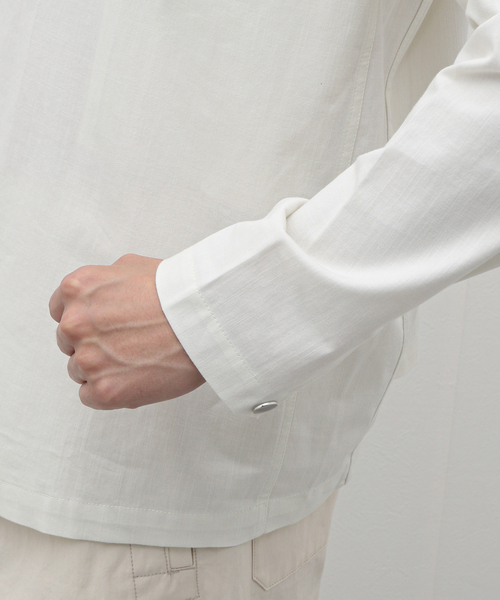 LEMAIRE（ルメール）の「LEMAIRE (ルメール) LS V-NECK TOP TO1232 LF1253（Tシャツ/カットソー・メンズ・ホワイト/ネイビー・48/46）」の10枚目の写真