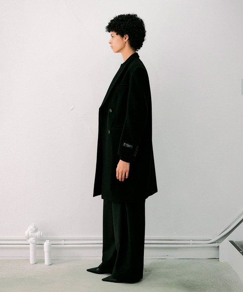 セール】アンゴラ混スーパー100シャルムビーバー チェスターコート